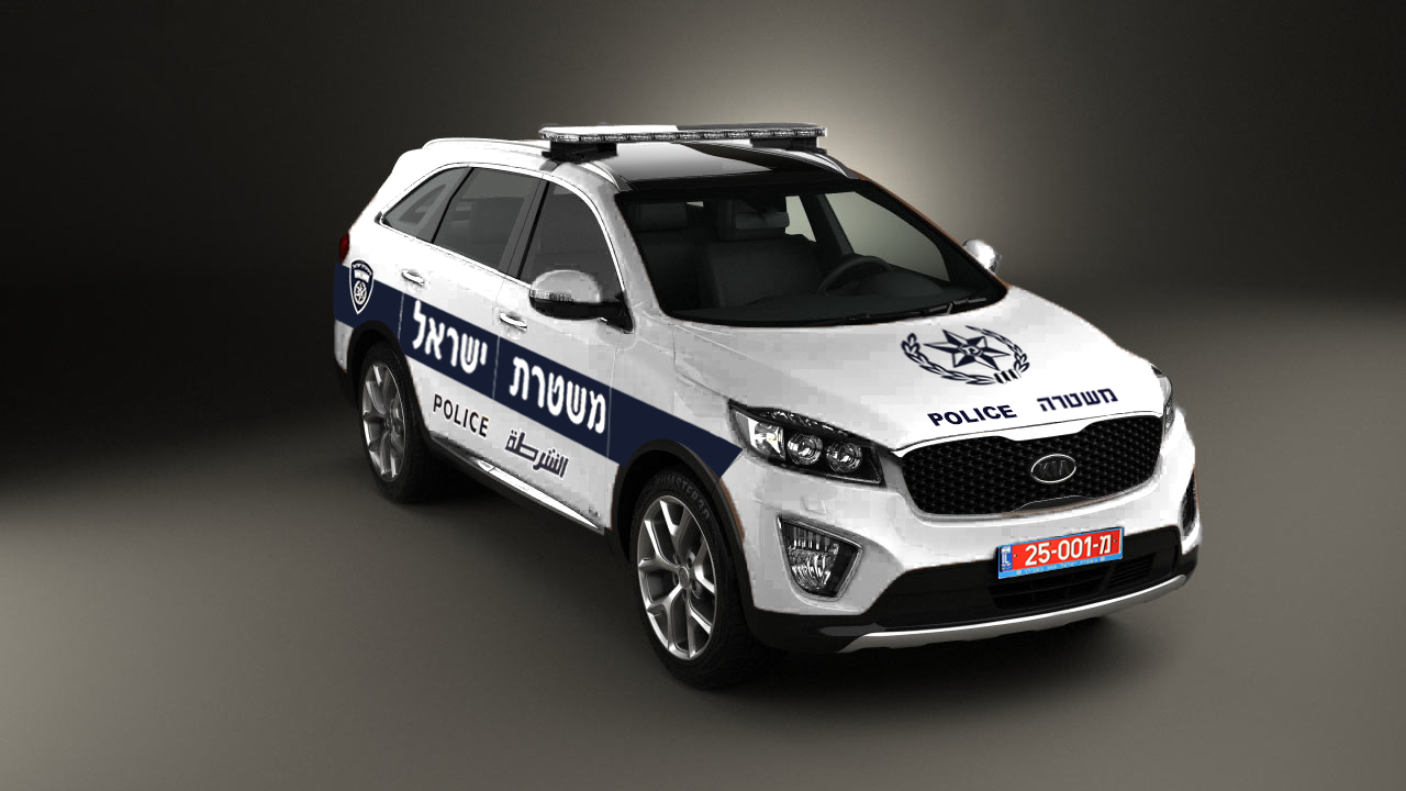 kia rio police car